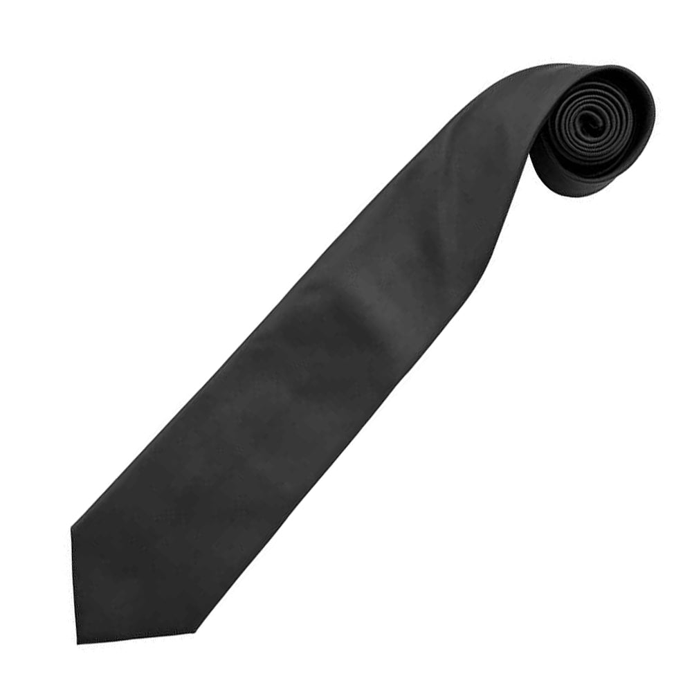 Black - Back - Premier Mens Colours Fashion Tie