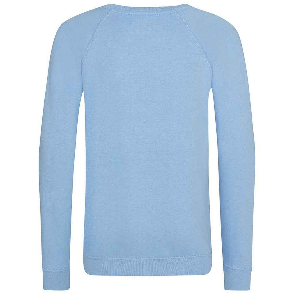 Sky Blue - Back - Awdis Childrens-Kids Academy Raglan Sweatshirt