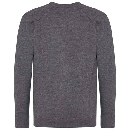 Charcoal - Back - Awdis Childrens-Kids Academy Raglan Sweatshirt