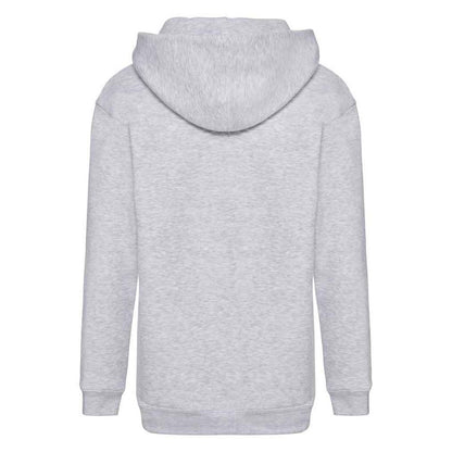 Grey - Back - Fruit Of The Loom Childrens-Kids Premium Heather Hooded Sweatshirt