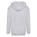 Grey - Back - Fruit Of The Loom Childrens-Kids Premium Heather Hooded Sweatshirt