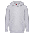 Grey - Front - Fruit Of The Loom Childrens-Kids Premium Heather Hooded Sweatshirt