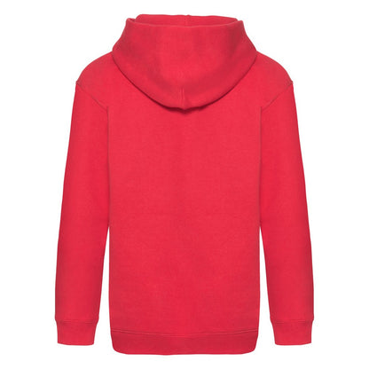 Red - Back - Fruit Of The Loom Childrens-Kids Premium Hooded Sweatshirt