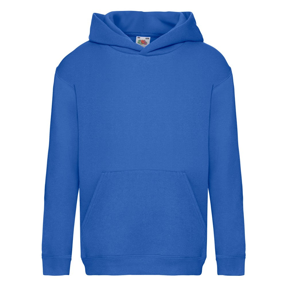 Royal Blue - Front - Fruit Of The Loom Childrens-Kids Premium Hooded Sweatshirt
