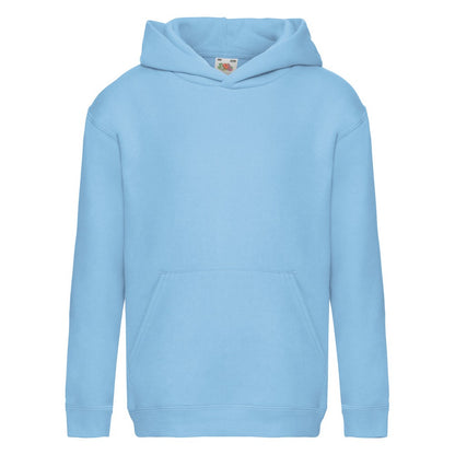 Sky Blue - Front - Fruit Of The Loom Childrens-Kids Premium Hooded Sweatshirt