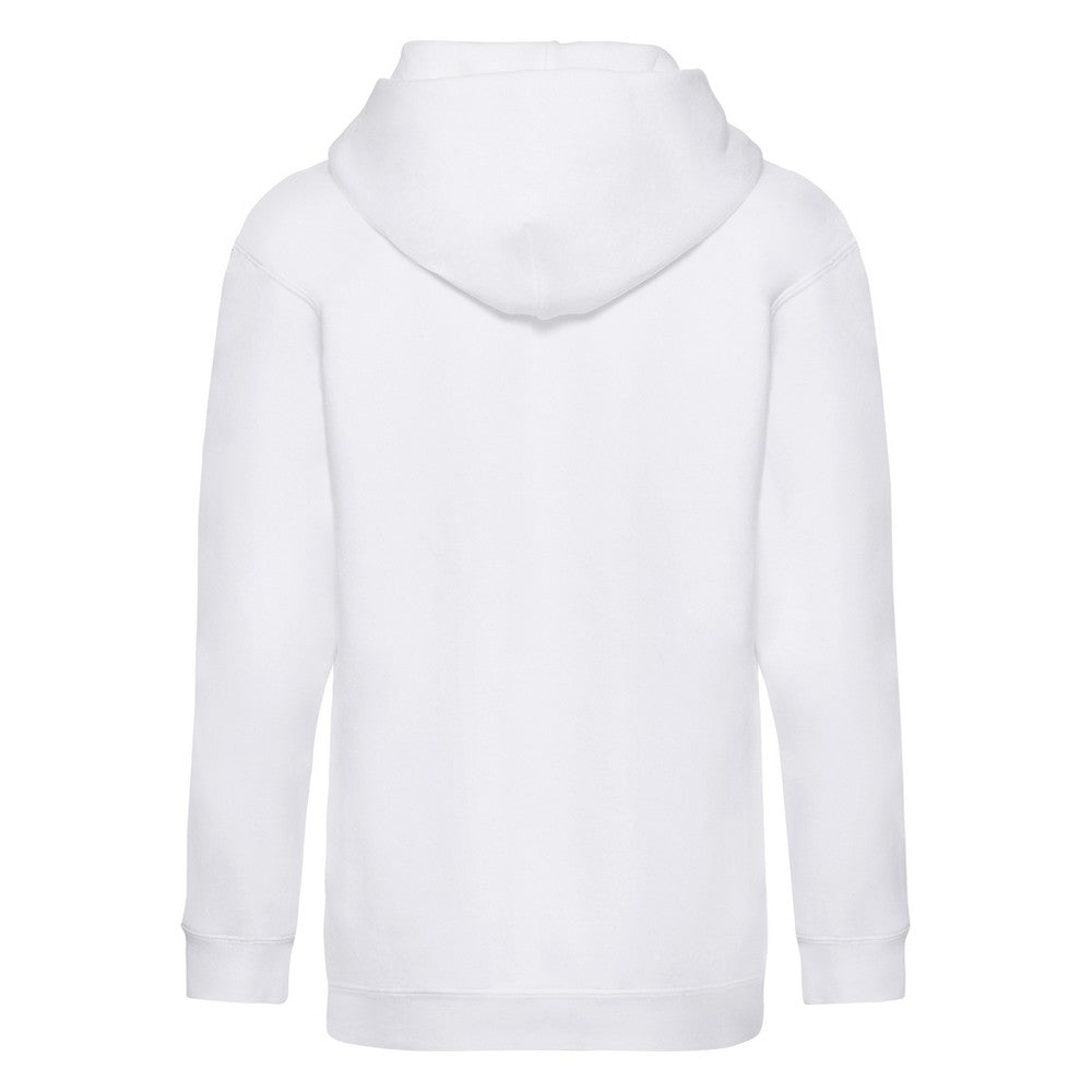 White - Back - Fruit Of The Loom Childrens-Kids Premium Hooded Sweatshirt