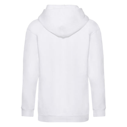 White - Back - Fruit Of The Loom Childrens-Kids Premium Hooded Sweatshirt