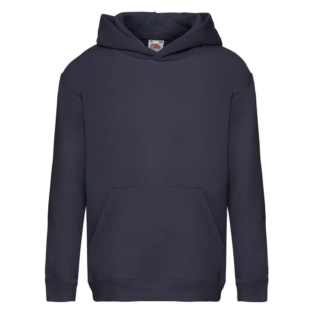 Deep Navy - Front - Fruit Of The Loom Childrens-Kids Premium Hooded Sweatshirt