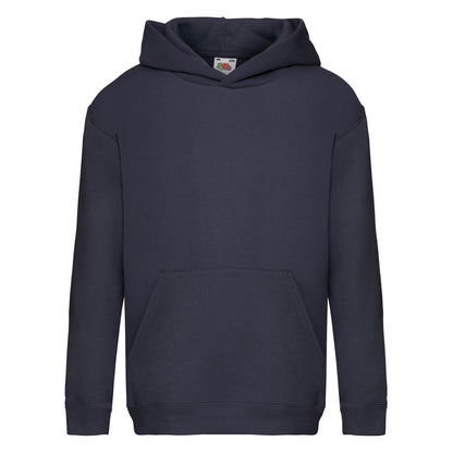 Deep Navy - Front - Fruit Of The Loom Childrens-Kids Premium Hooded Sweatshirt