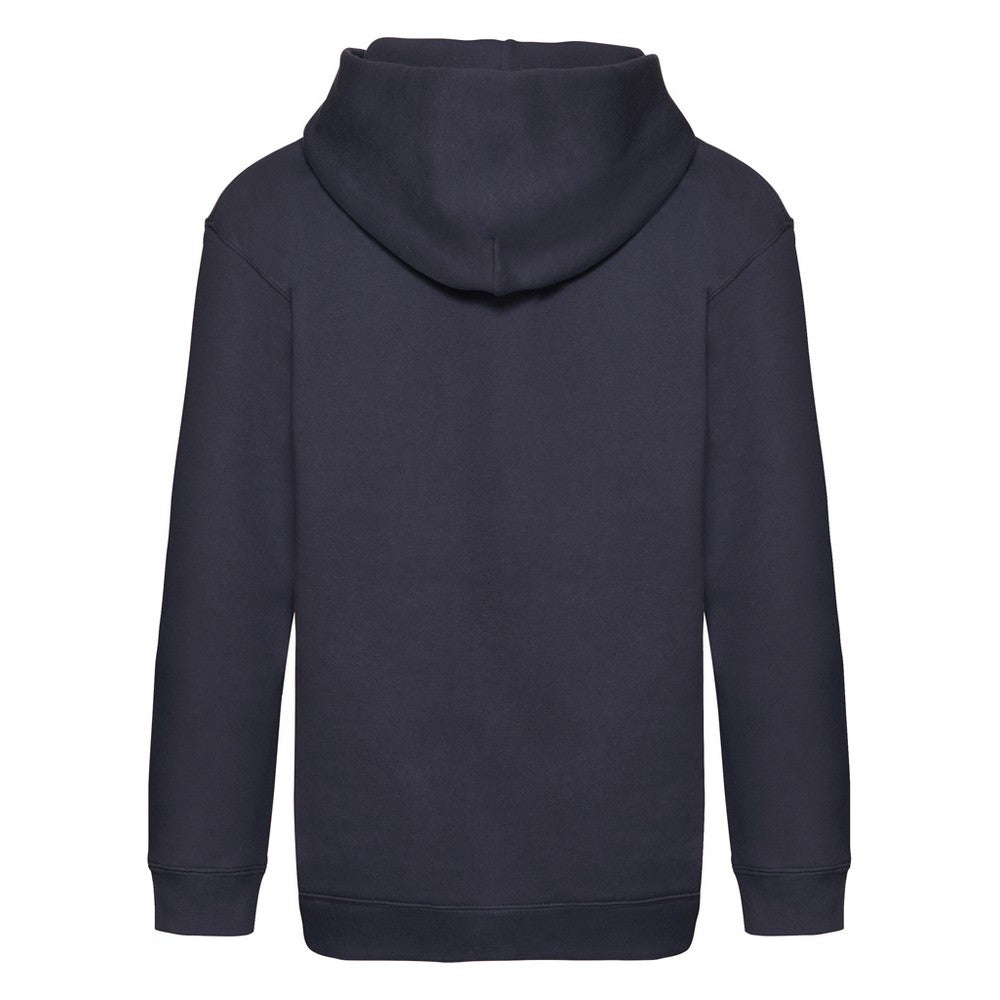 Deep Navy - Back - Fruit Of The Loom Childrens-Kids Premium Hooded Sweatshirt
