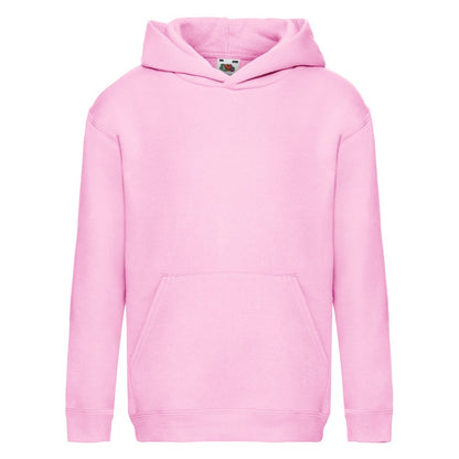 Light Pink - Front - Fruit Of The Loom Childrens-Kids Premium Hooded Sweatshirt