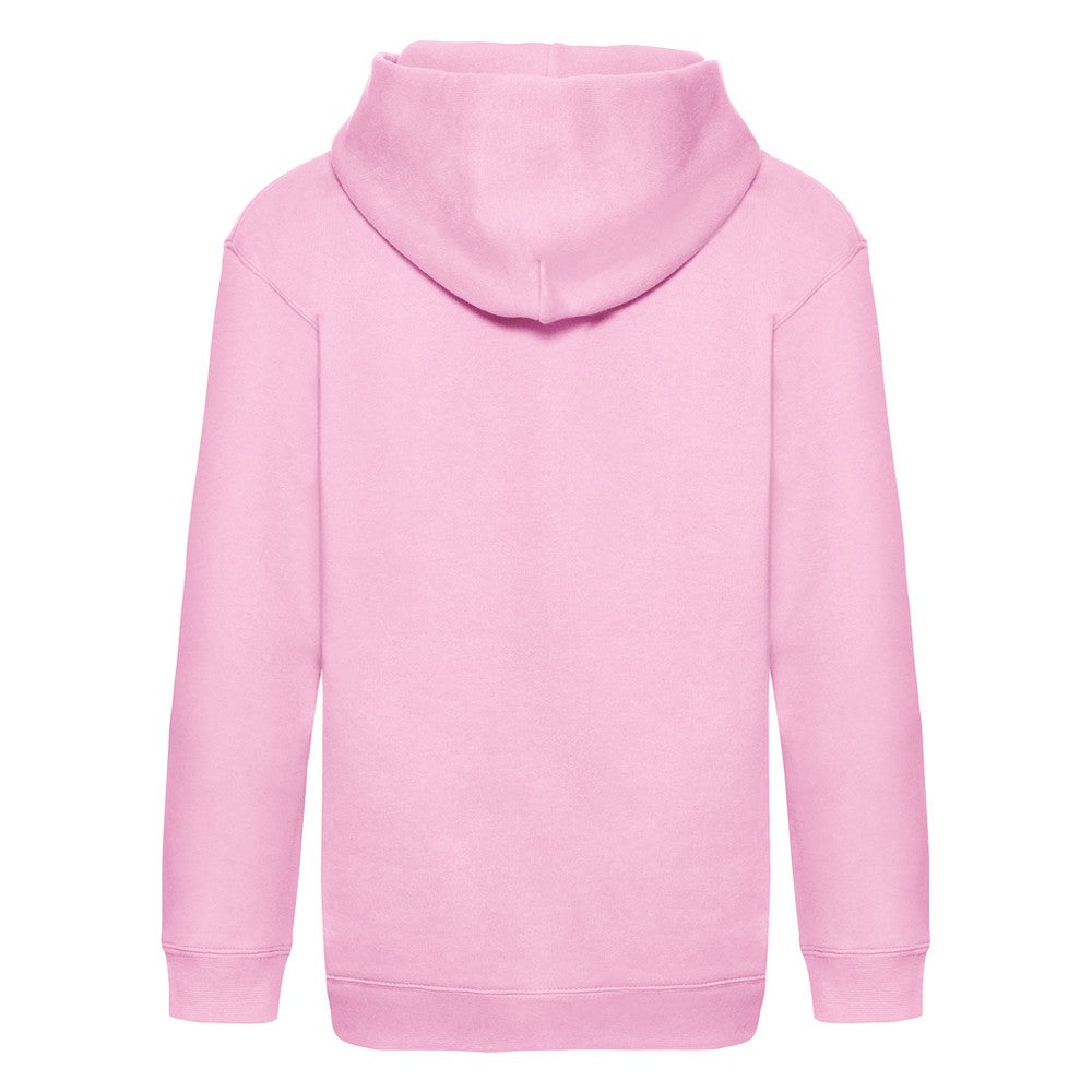 Light Pink - Back - Fruit Of The Loom Childrens-Kids Premium Hooded Sweatshirt