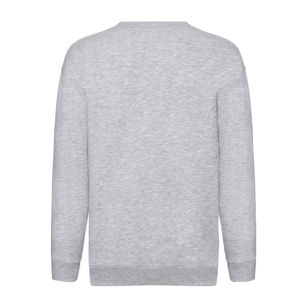 Heather Grey - Back - Fruit of the Loom Childrens-Kids Premium Drop Shoulder Sweatshirt