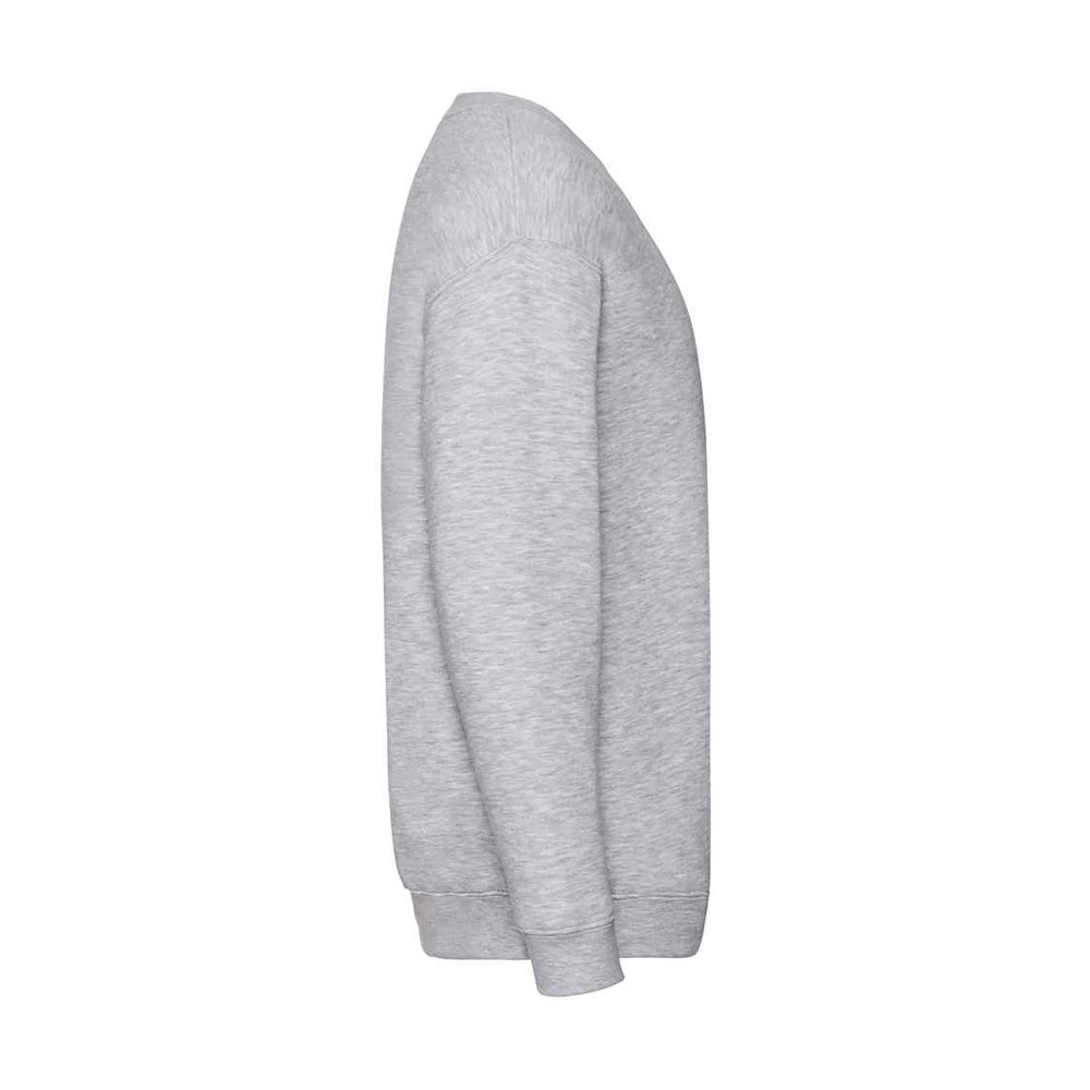 Heather Grey - Side - Fruit of the Loom Childrens-Kids Premium Drop Shoulder Sweatshirt