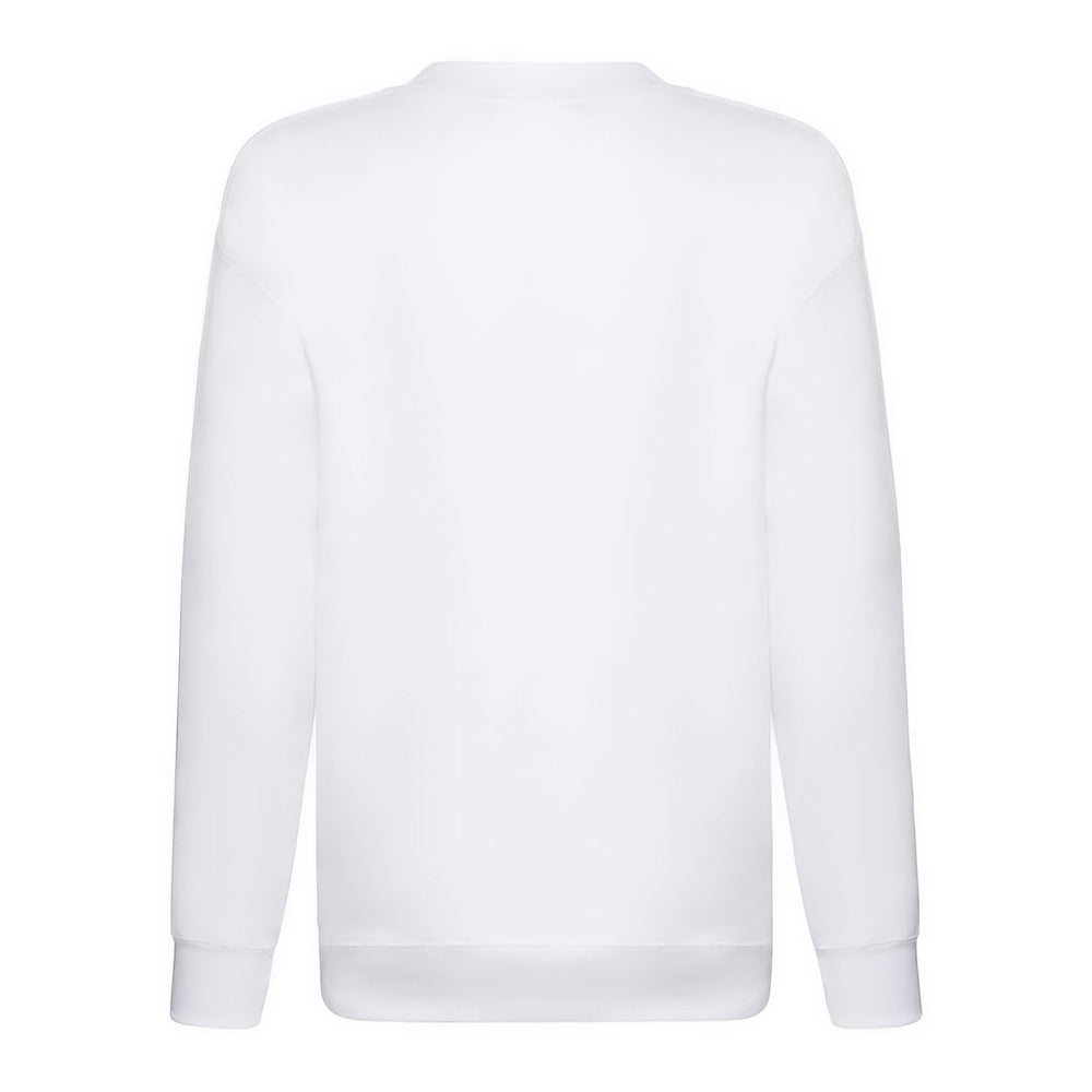 White - Back - Fruit of the Loom Childrens-Kids Premium Drop Shoulder Sweatshirt