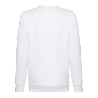 White - Back - Fruit of the Loom Childrens-Kids Premium Drop Shoulder Sweatshirt