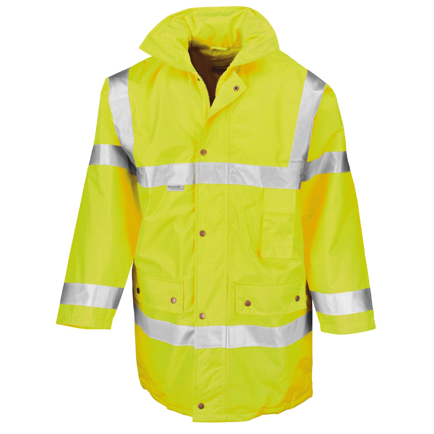 Yellow - Front - SAFE-GUARD by Result Unisex Adult Hi-Vis Jacket
