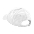 White - Back - Beechfield 6 Panel Low Profile Cap