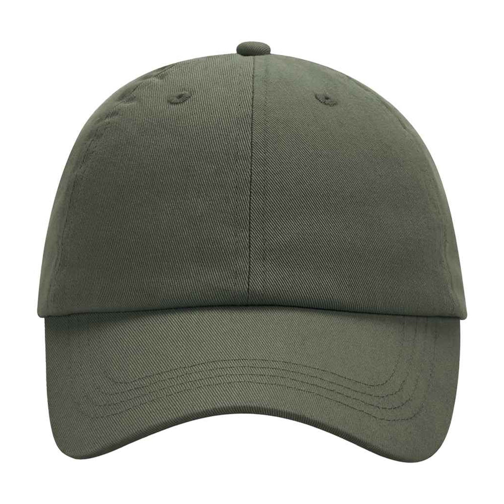 Olive Green - Side - Beechfield 6 Panel Low Profile Cap