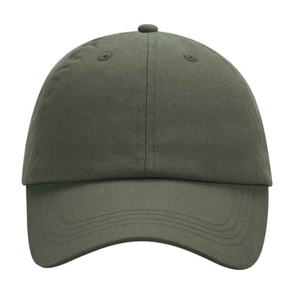 Olive Green - Side - Beechfield 6 Panel Low Profile Cap