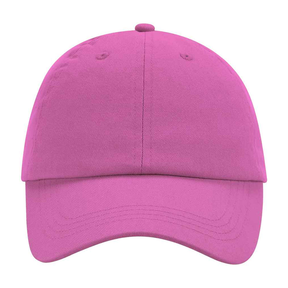 True Pink - Side - Beechfield 6 Panel Low Profile Cap