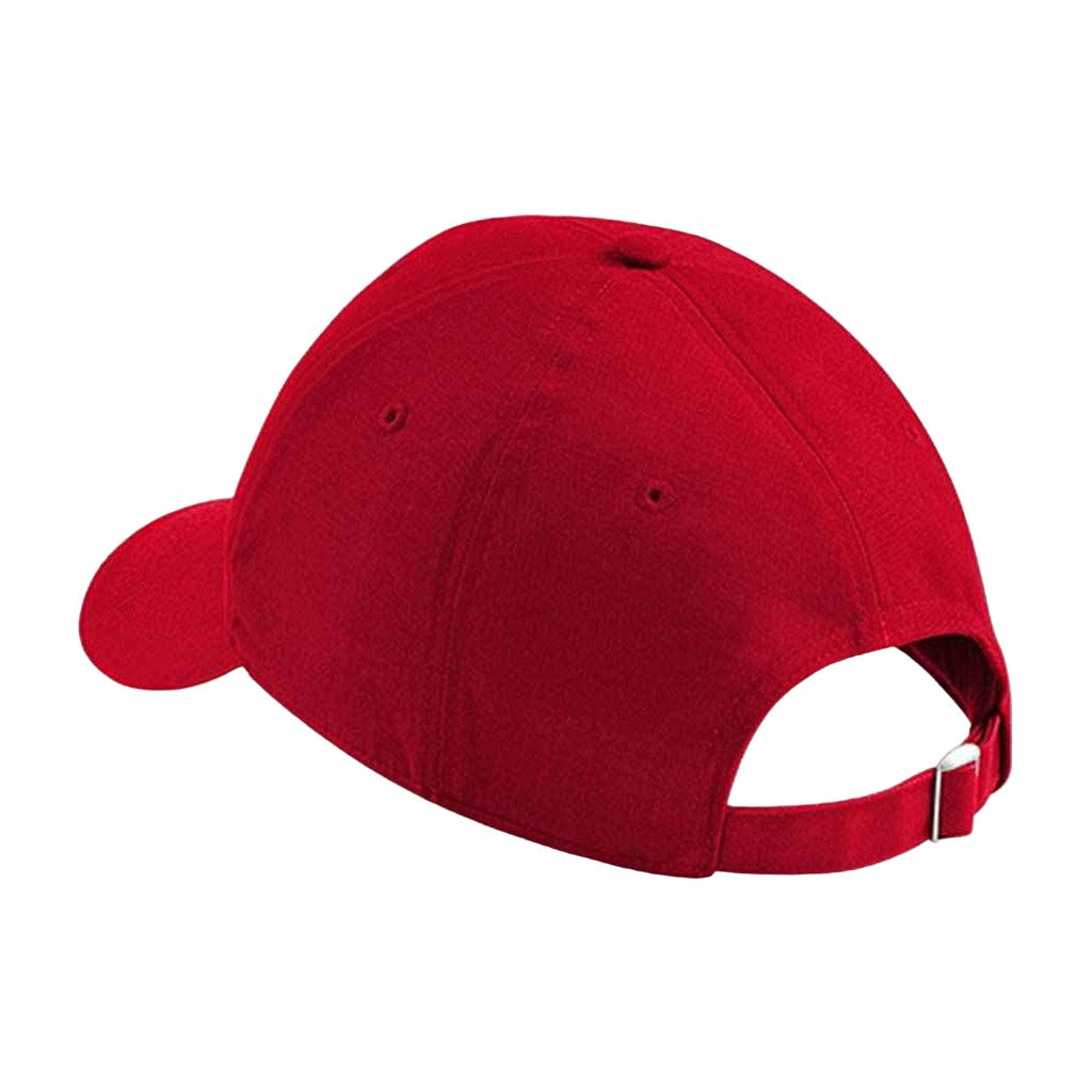 Classic Red-White - Back - Beechfield Athleisure 6 Panel Baseball Cap