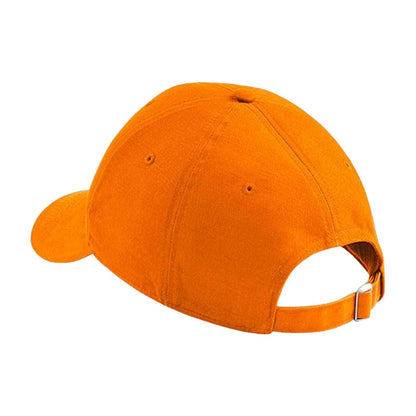 Orange-White - Back - Beechfield Athleisure 6 Panel Baseball Cap