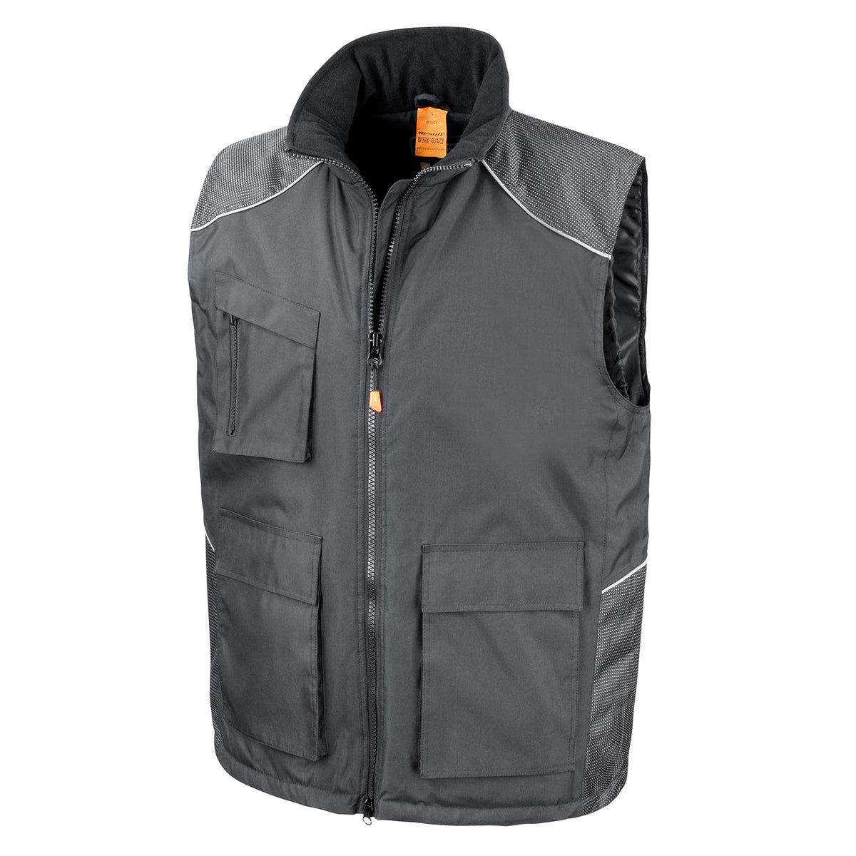 Black - Front - WORK-GUARD by Result Mens Vostex Gilet