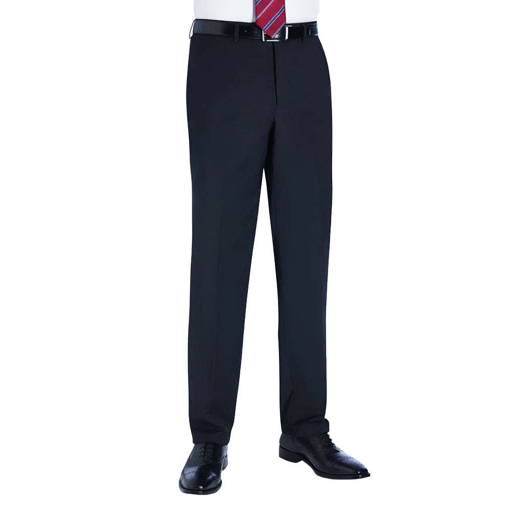 Black - Front - Brook Taverner Mens Sophisticated Avalino Trousers