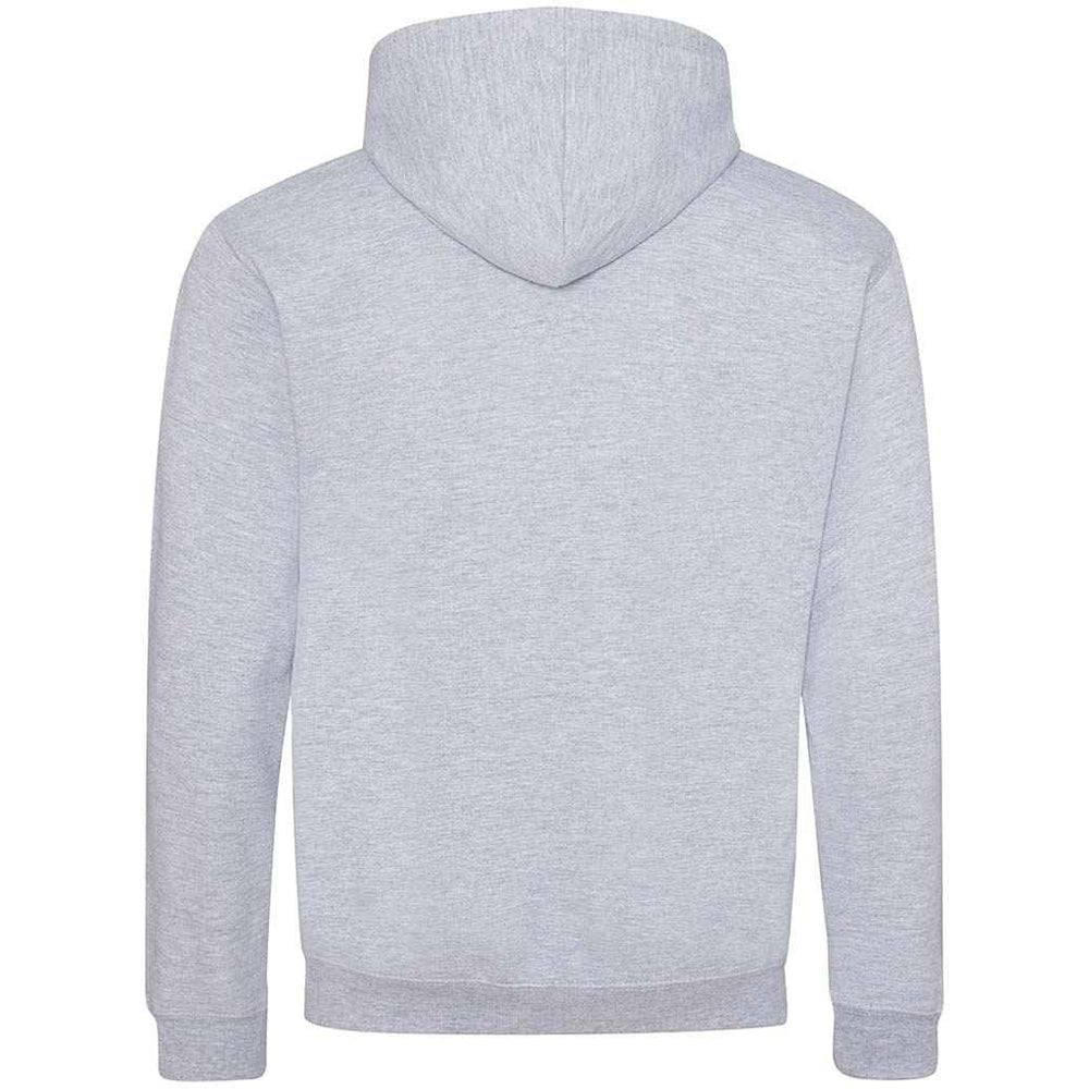 Heather Grey-French Navy - Back - Awdis Mens Varsity Heather Full Zip Hoodie