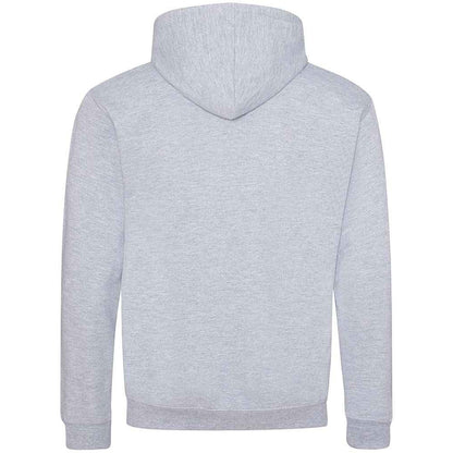 Heather Grey-French Navy - Back - Awdis Mens Varsity Heather Full Zip Hoodie