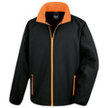 Black-Orange - Front - Result Core Mens Printable Soft Shell Jacket