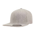 Heather Grey - Front - Flexfit Flat Peak Baseball Cap