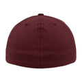 Maroon - Back - Flexfit Flat Peak Baseball Cap