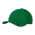 Green - Front - Flexfit Tactel Mesh Panel Baseball Cap
