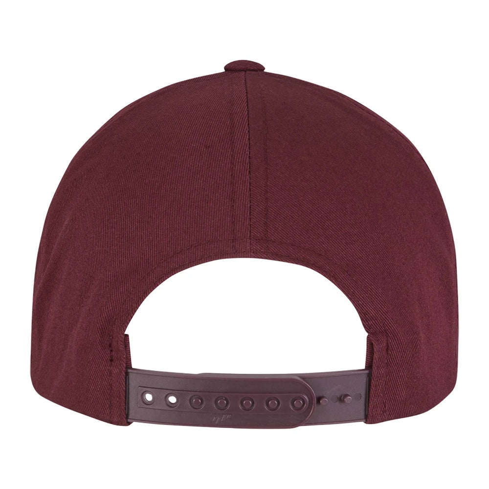 Maroon - Back - Flexfit 5 Panel Snapback Classic Baseball Cap
