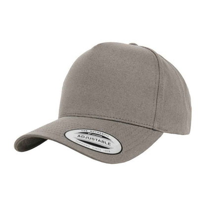 Grey - Front - Flexfit 5 Panel Snapback Classic Baseball Cap