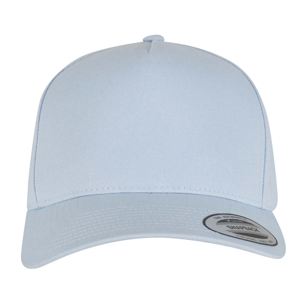 Light Blue - Side - Flexfit 5 Panel Snapback Classic Baseball Cap