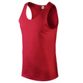 Red - Side - Gildan Unisex Adult Softstyle Tank Top