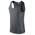 Charcoal - Side - Gildan Unisex Adult Softstyle Tank Top