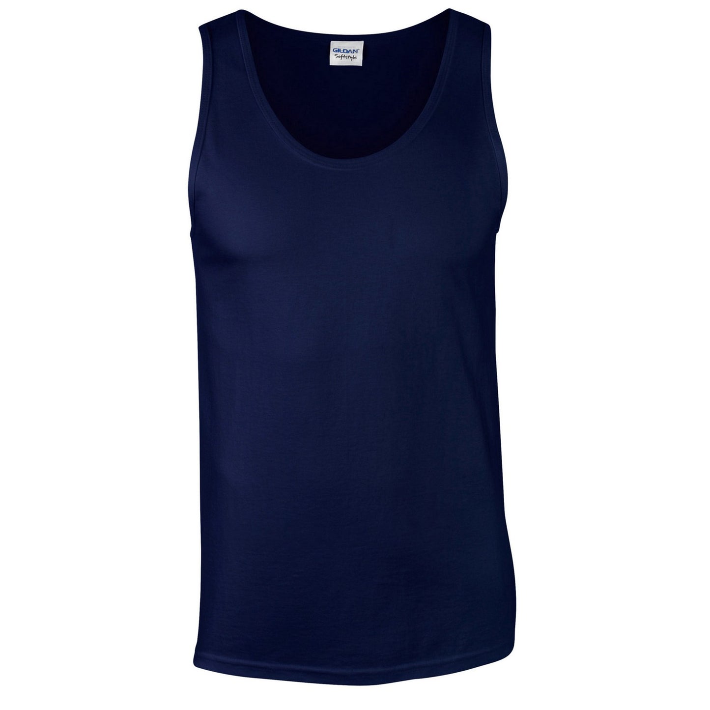Navy - Front - Gildan Unisex Adult Softstyle Tank Top
