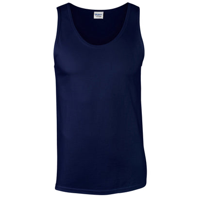 Navy - Front - Gildan Unisex Adult Softstyle Tank Top
