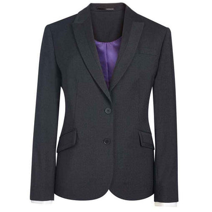 Charcoal - Front - Brook Taverner Womens-Ladies Sophisticated Novara Suit Jacket