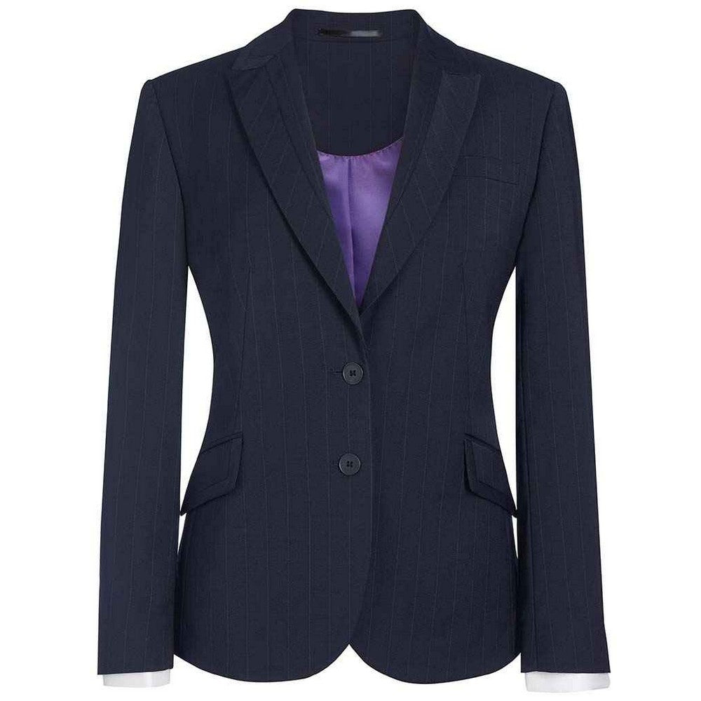 Navy - Front - Brook Taverner Womens-Ladies Sophisticated Novara Suit Jacket