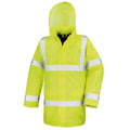Fluorescent Yellow - Front - Result Core Unisex Adult Motorway Hi-Vis Jacket