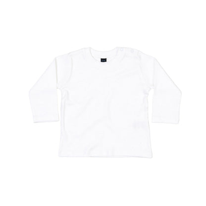 White - Front - Babybugz Baby Plain Long-Sleeved T-Shirt