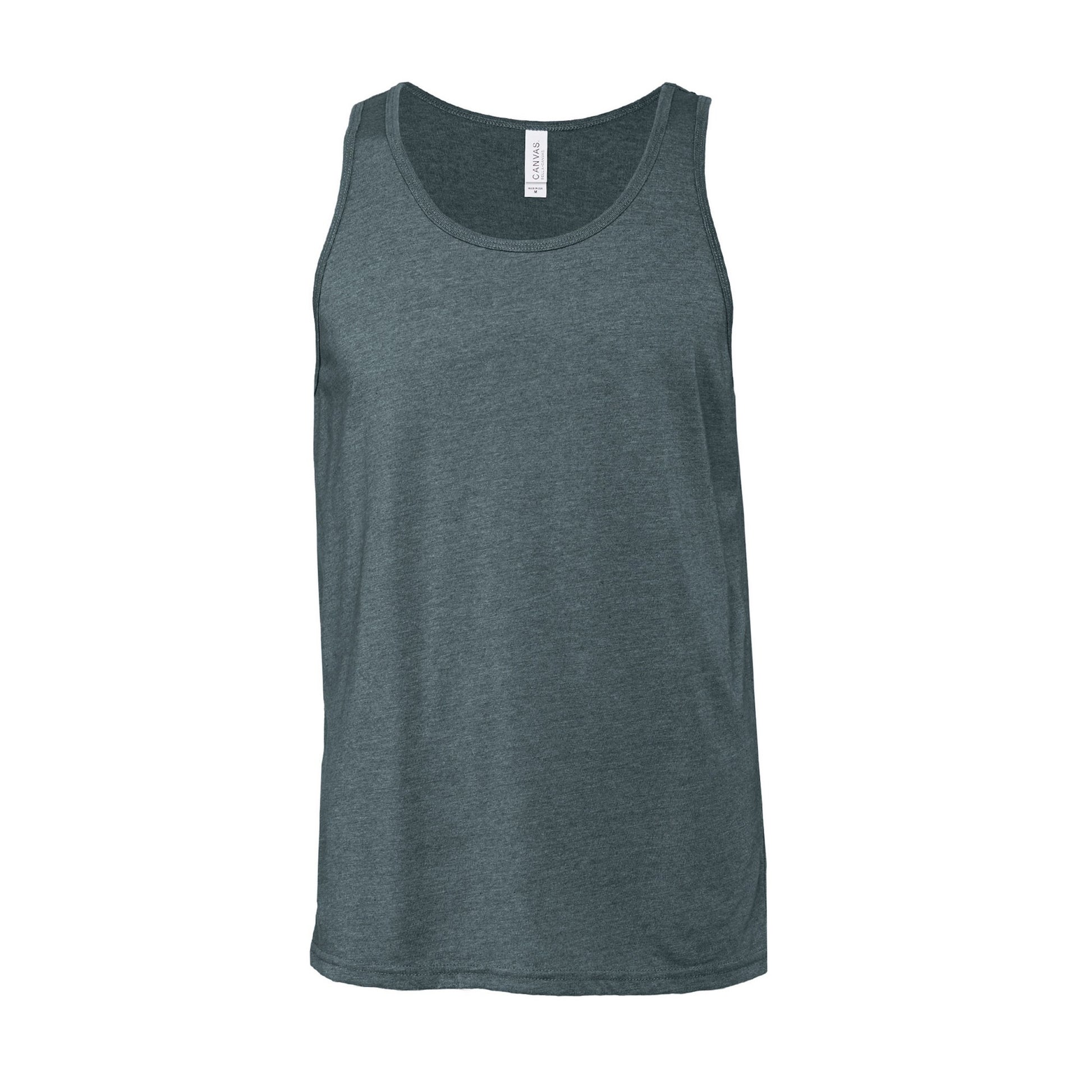 Heather Slate - Front - Bella + Canvas Unisex Adult Heather Jersey Tank Top