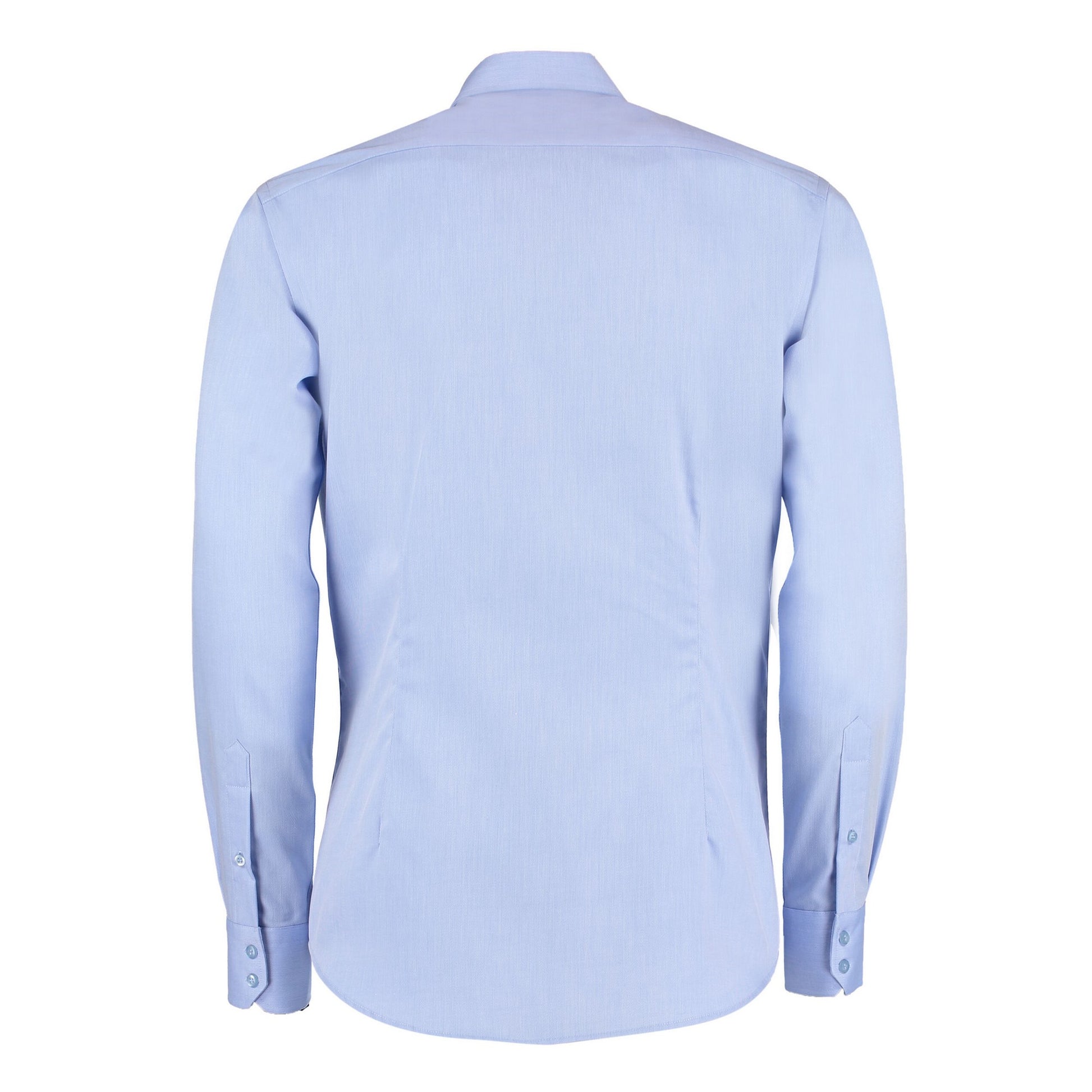 Light Blue - Back - Kustom Kit Mens Oxford Slim Long-Sleeved Shirt