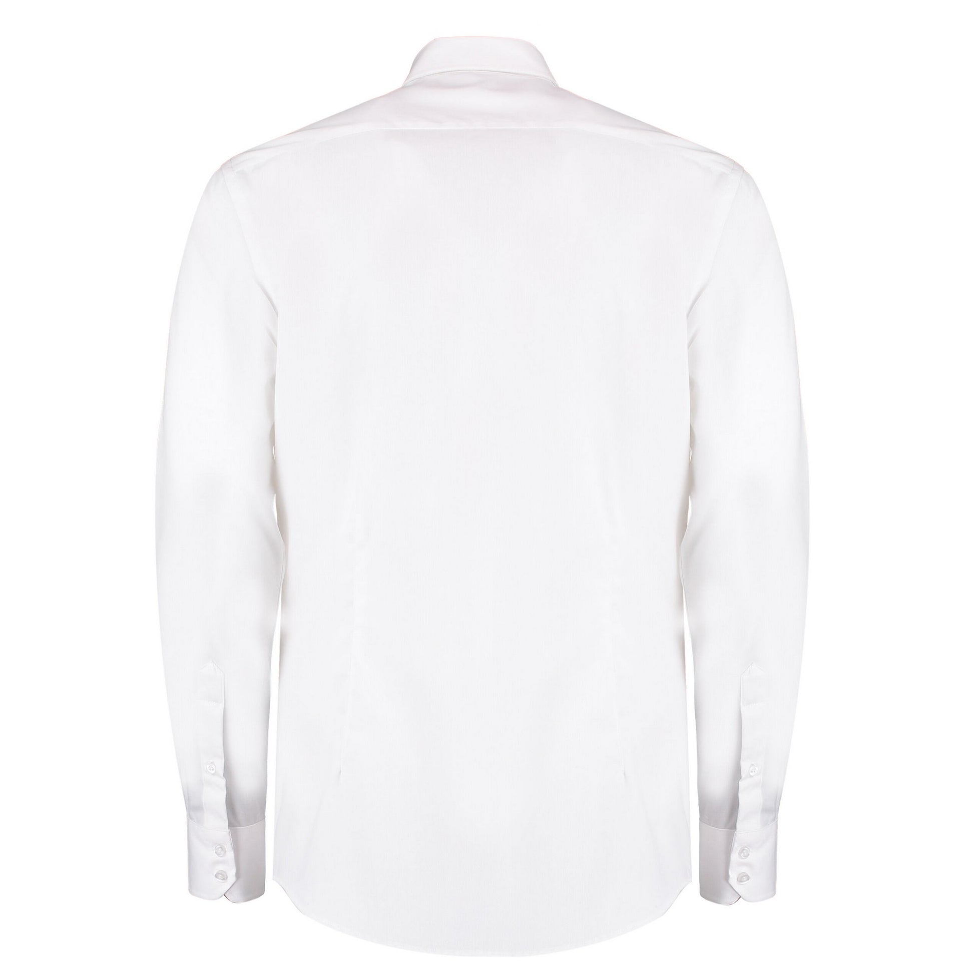 White - Back - Kustom Kit Mens Oxford Slim Long-Sleeved Shirt