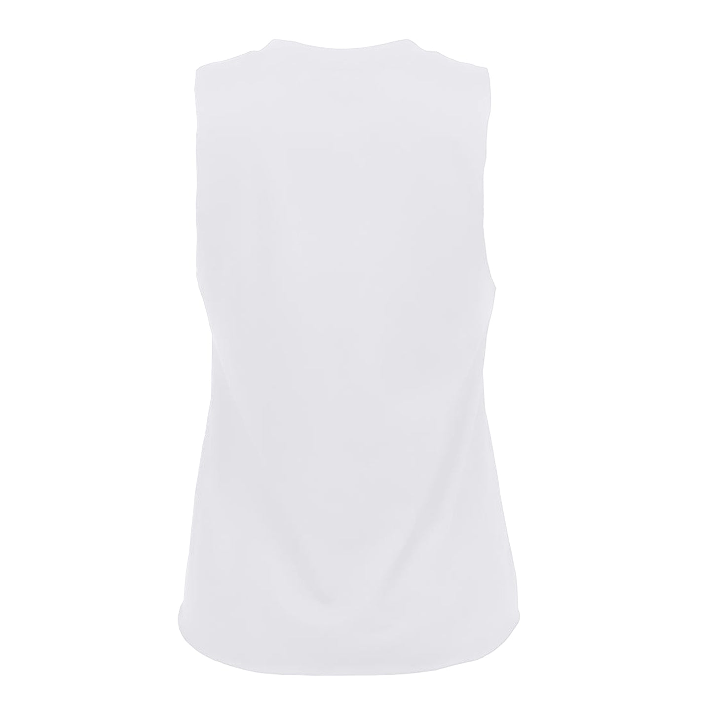 White - Back - Skinni Fit Womens-Ladies High-Neck Tank Top